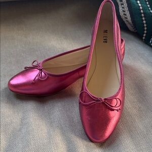 NWOB Anthropologie Maeve Metallic Ballet Flats
